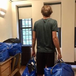 Moving out of the college dorm