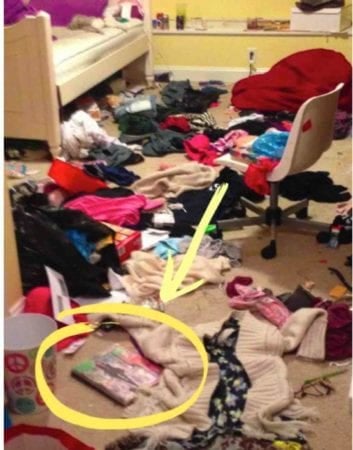 The Floordrobe of our kid's messy room
