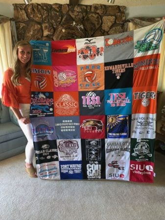 t-shirt quilt and teen girl