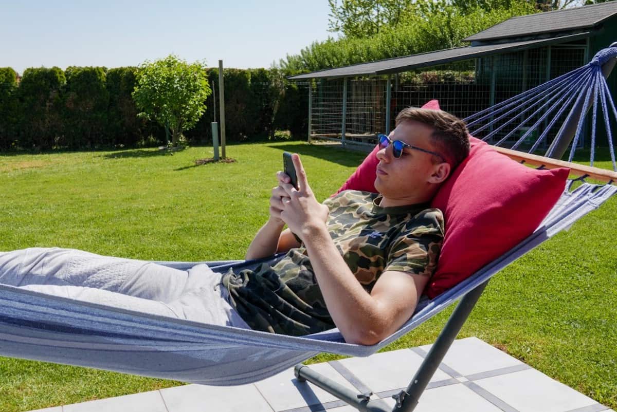 teen in hammock 