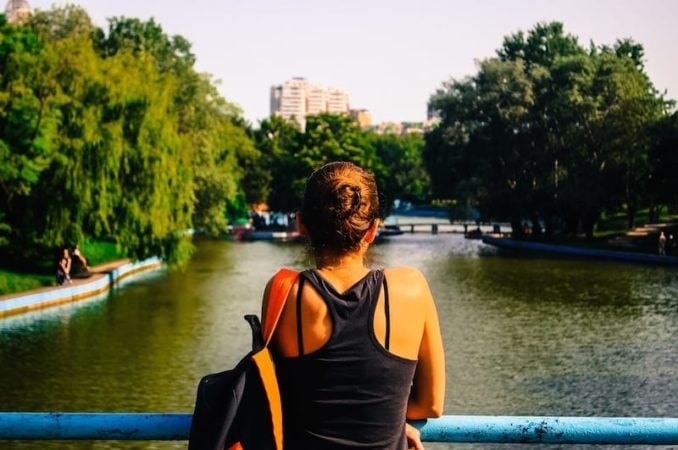 girl on bridge