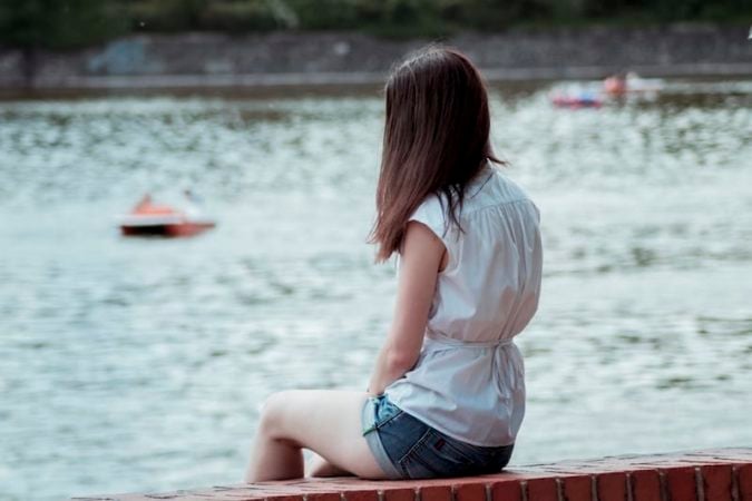 girl at a dock 