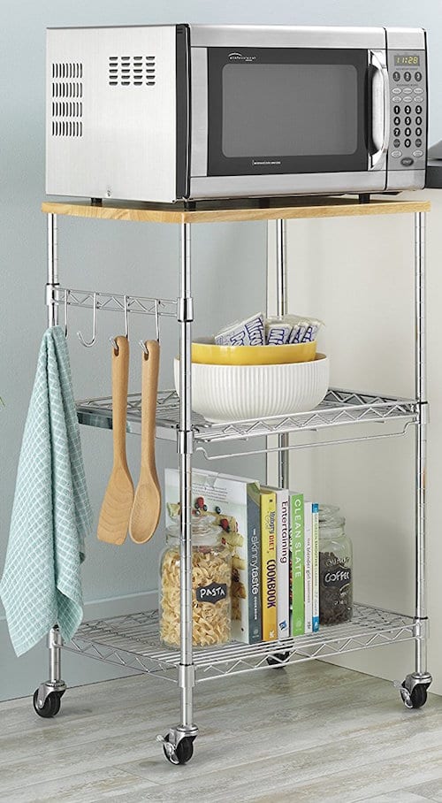 Kitchen cart for a college dorm room