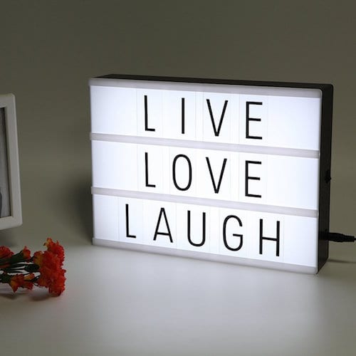 Light box for a college dorm room