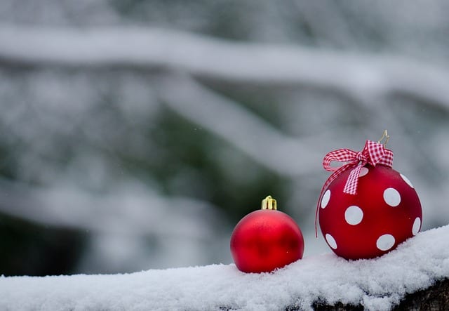 two red ornaments