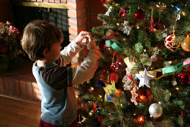 When oldest son went to college, family tradition with decorating the Christmas tree wasn't the same. 