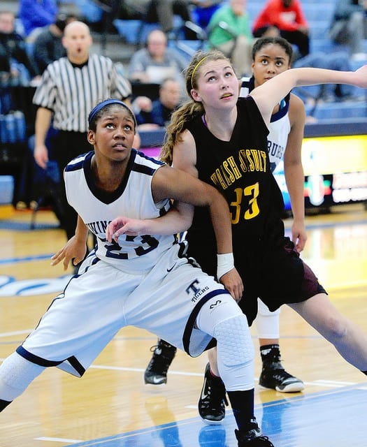 girls playing basketball 