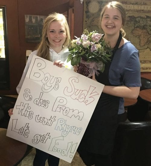 friends sign prom