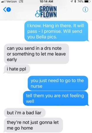 Funny text exchange between Beth Mund and her daughter