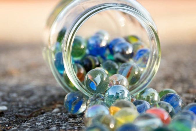 Marbles in jar, taking the last one on my sons's 18th birthday 