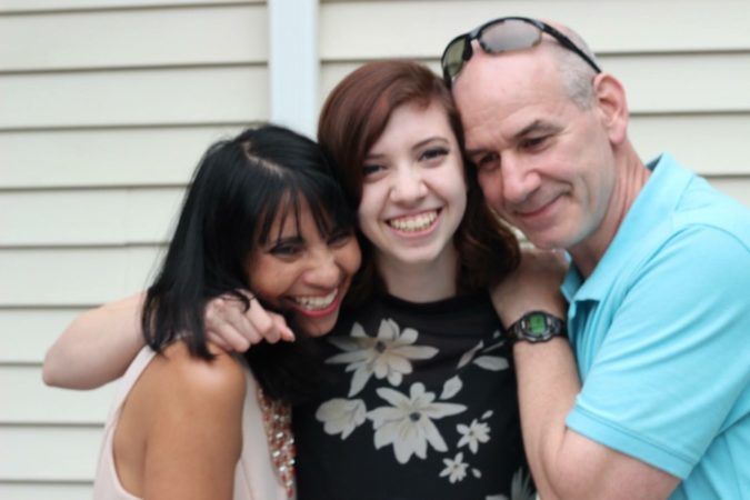 Parents with teen daughter