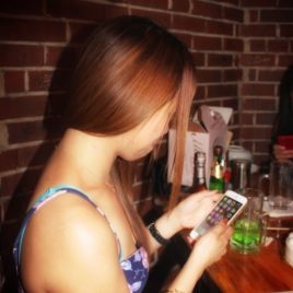 girl at bar