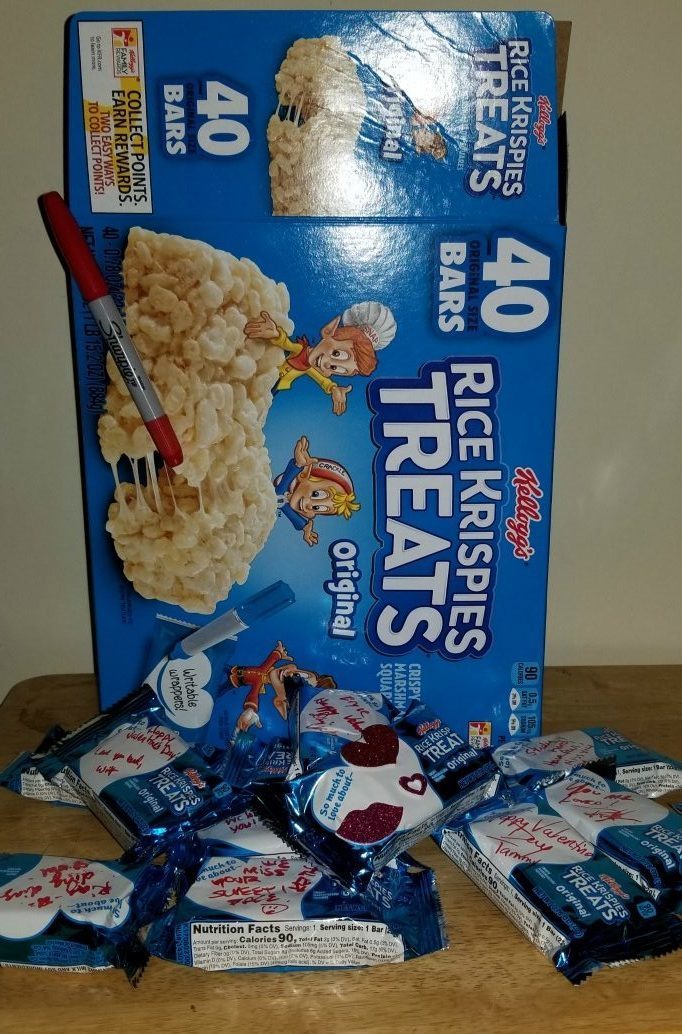 Rice Krispies treat care package idea 