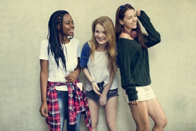 group of teen girls who are friends 