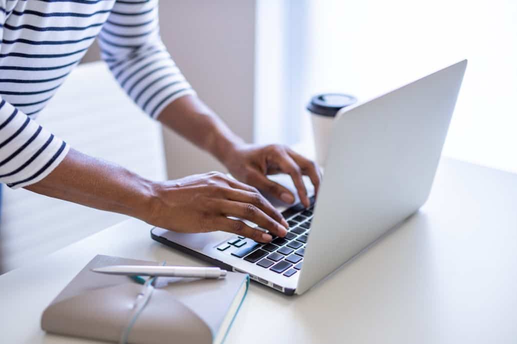 woman on keyboard 