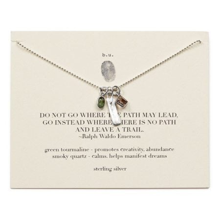necklace with Emerson quote