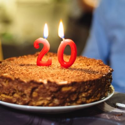 20th birthday cake