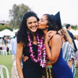 two girl college grads
