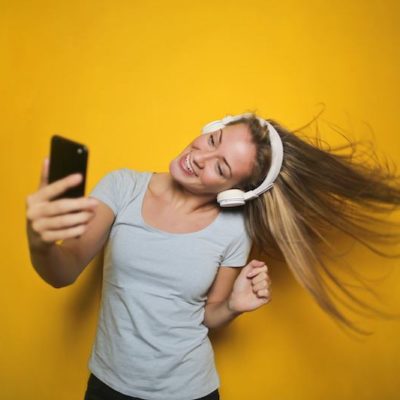 Young woman singing
