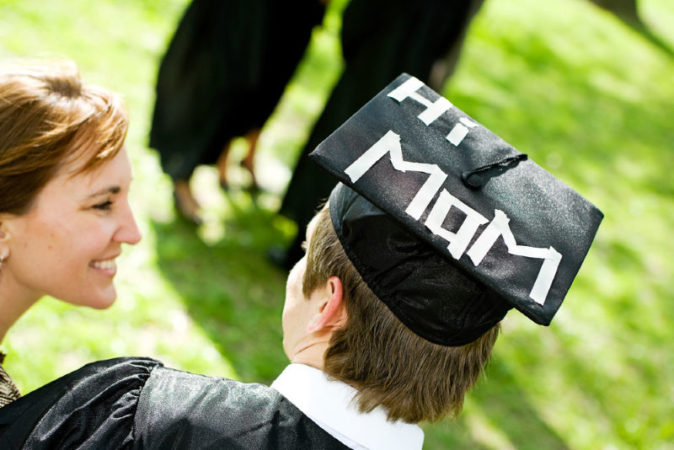 Mom and son at his graduation 