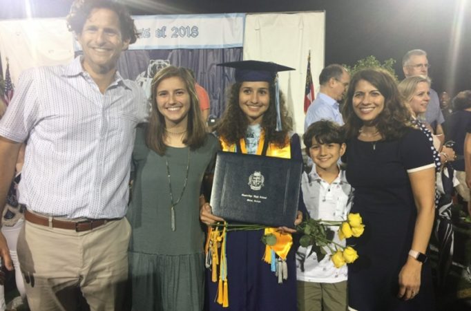 family at graduation 