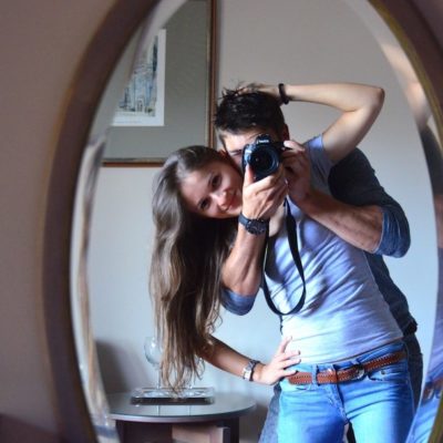 boy and girl taking pictures