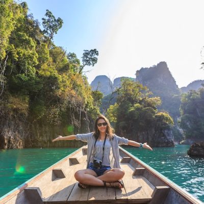 woman on dock