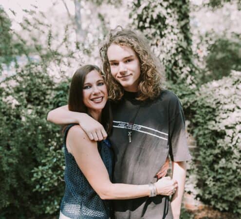 mom and son