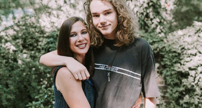 mom and son