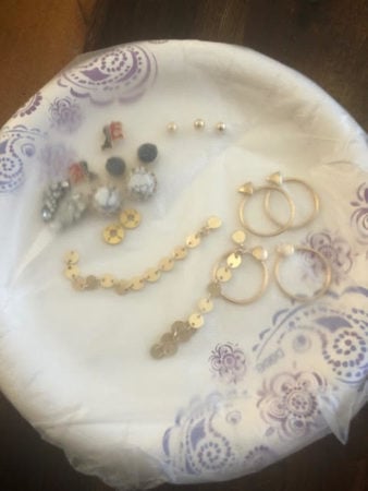 jewelry on plate 