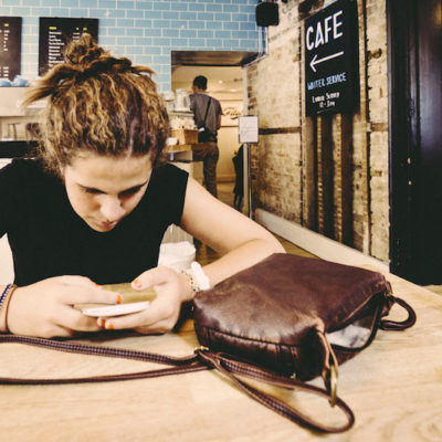 teen on phone