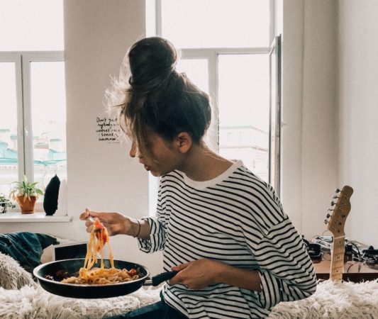 teen eating