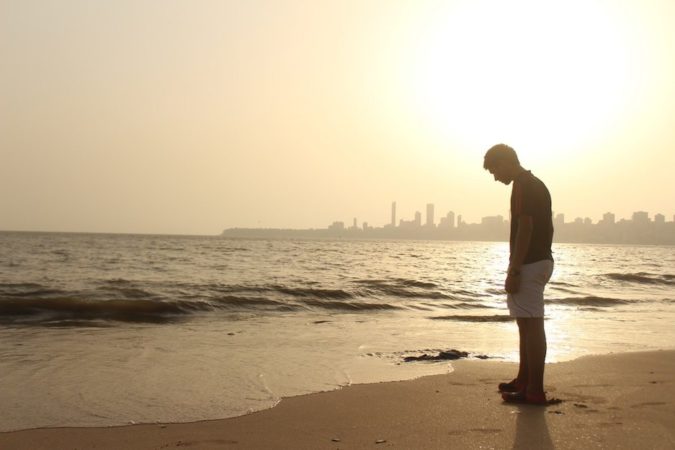 young man at beach