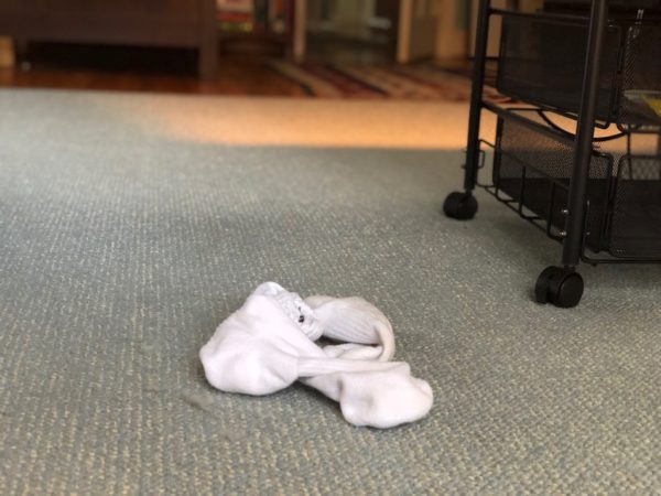 socks on the floor 