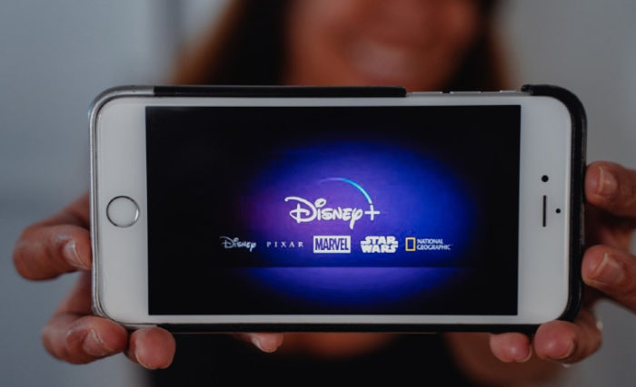 Disney + on a phone