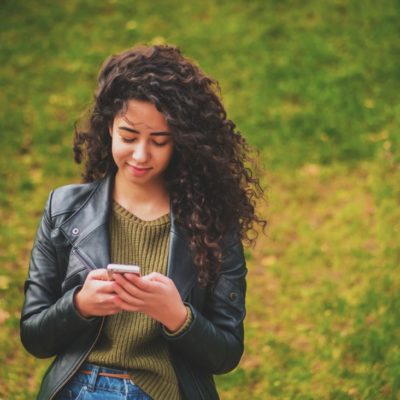 teen on phone