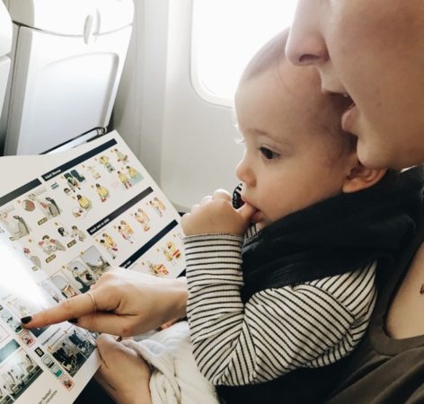 baby and mom on plane 