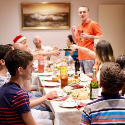 family at Christmas