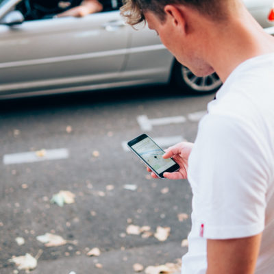 teen boy driving a car