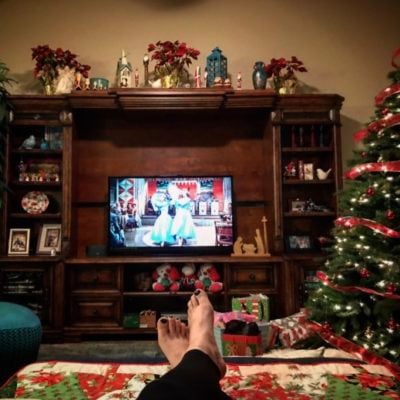 Watching Christmas movies on TV