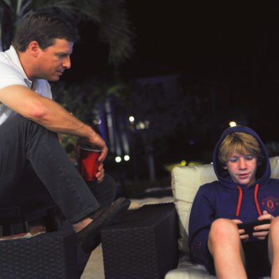 father and teen son