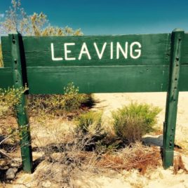 leaving sign
