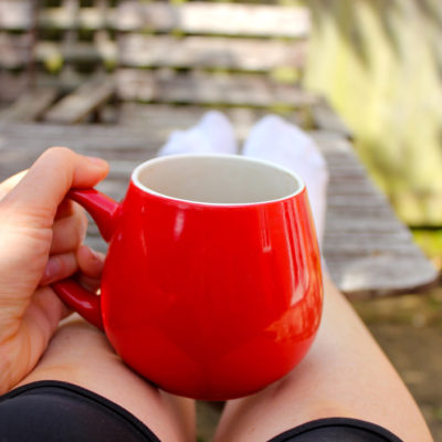 red coffee cup