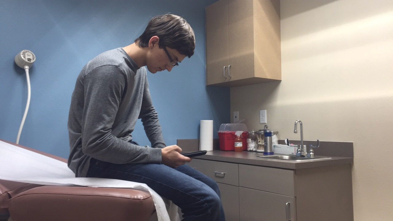 teen in doctor's office