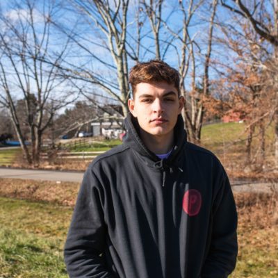 teen boy on road