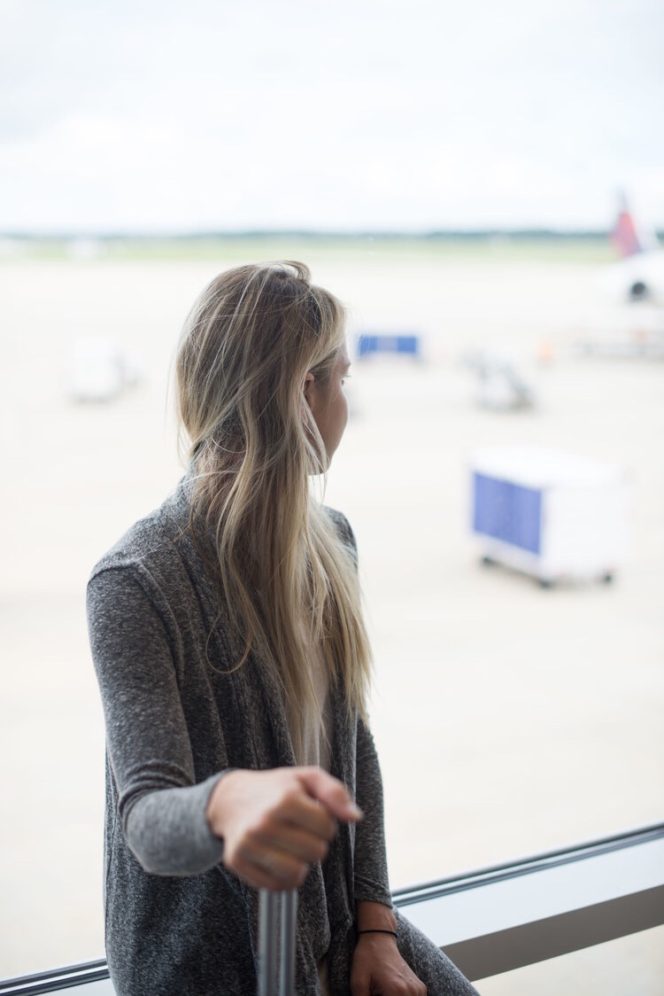 young woman at airport 