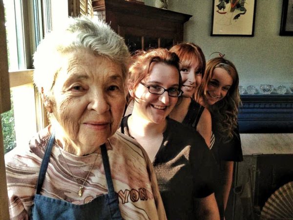 grandmother with granddaughters 