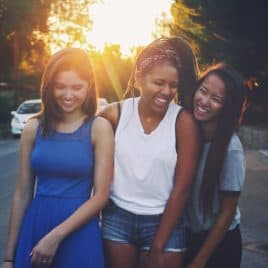 three high school girls