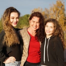 mom and two daughters