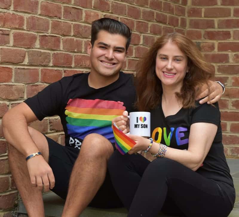 mom and son pride month